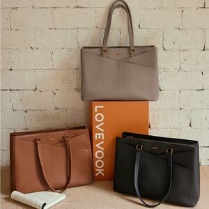 LoveVook Red Tote 100% Top-Grain Cowhide Tote